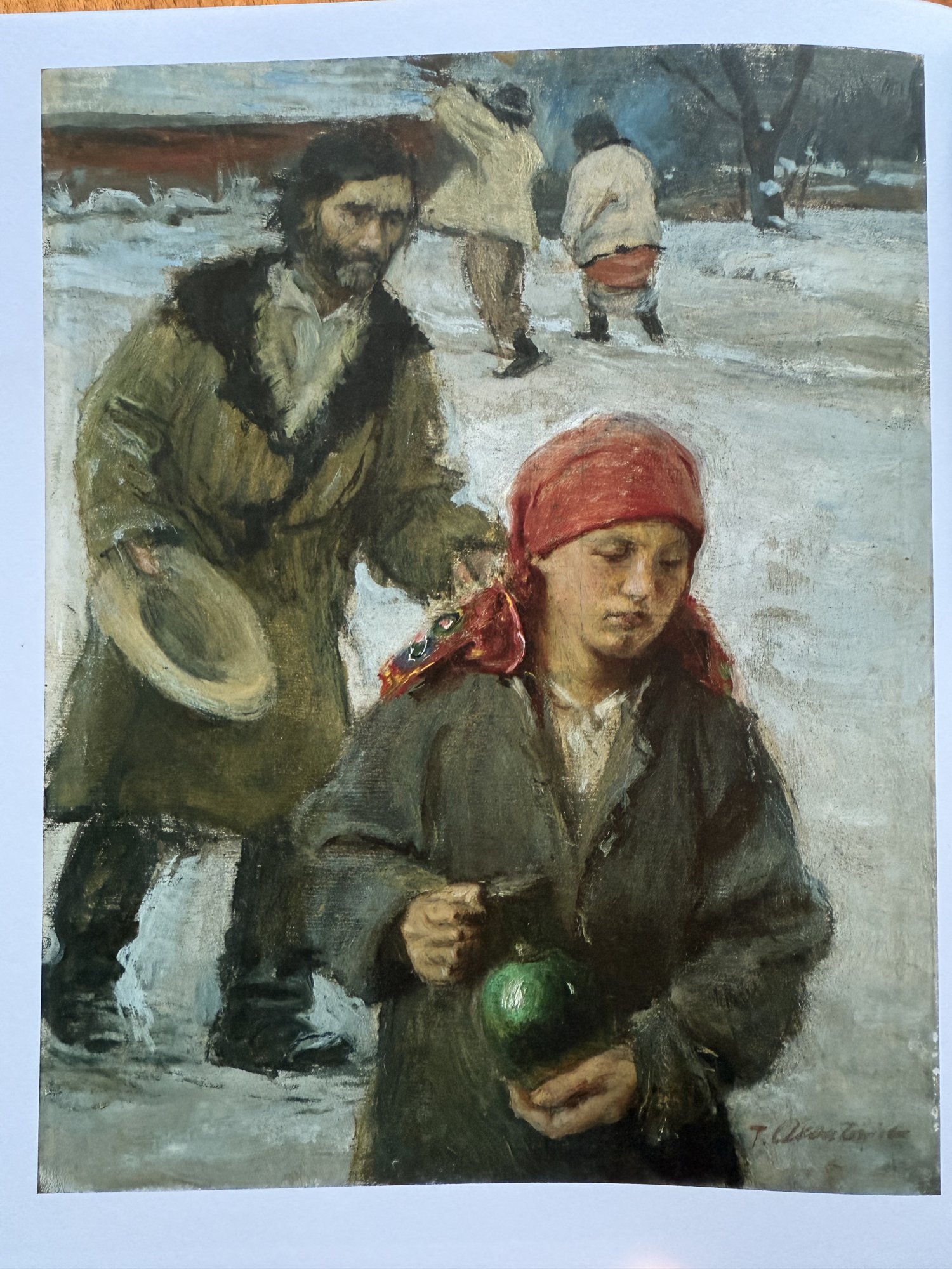 Teodor Axentowicz, podobna kompozycja z Muzeum Sztuki w Łodzi, reprodukcja w książce