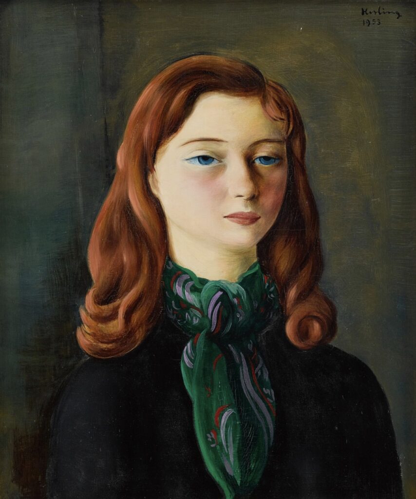 Mojżesz Kisling, Petite tête, olej na płótnie, 1953