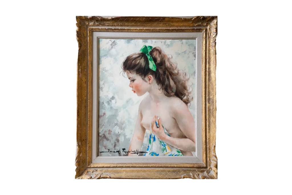Igor Talwiński, Young Girl in Profile, olej na płótnie, 55 x 46,5 cm