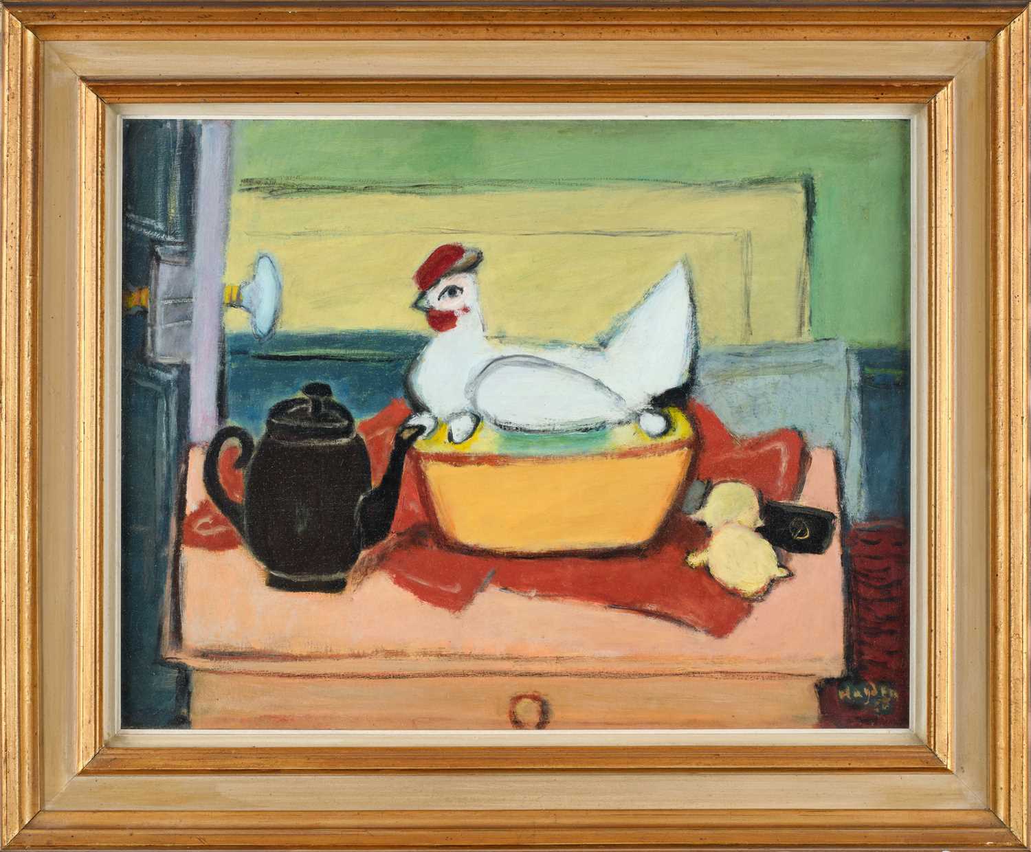 Henryk Hayden, Nature Morte à la Poule w złoconej ramie
