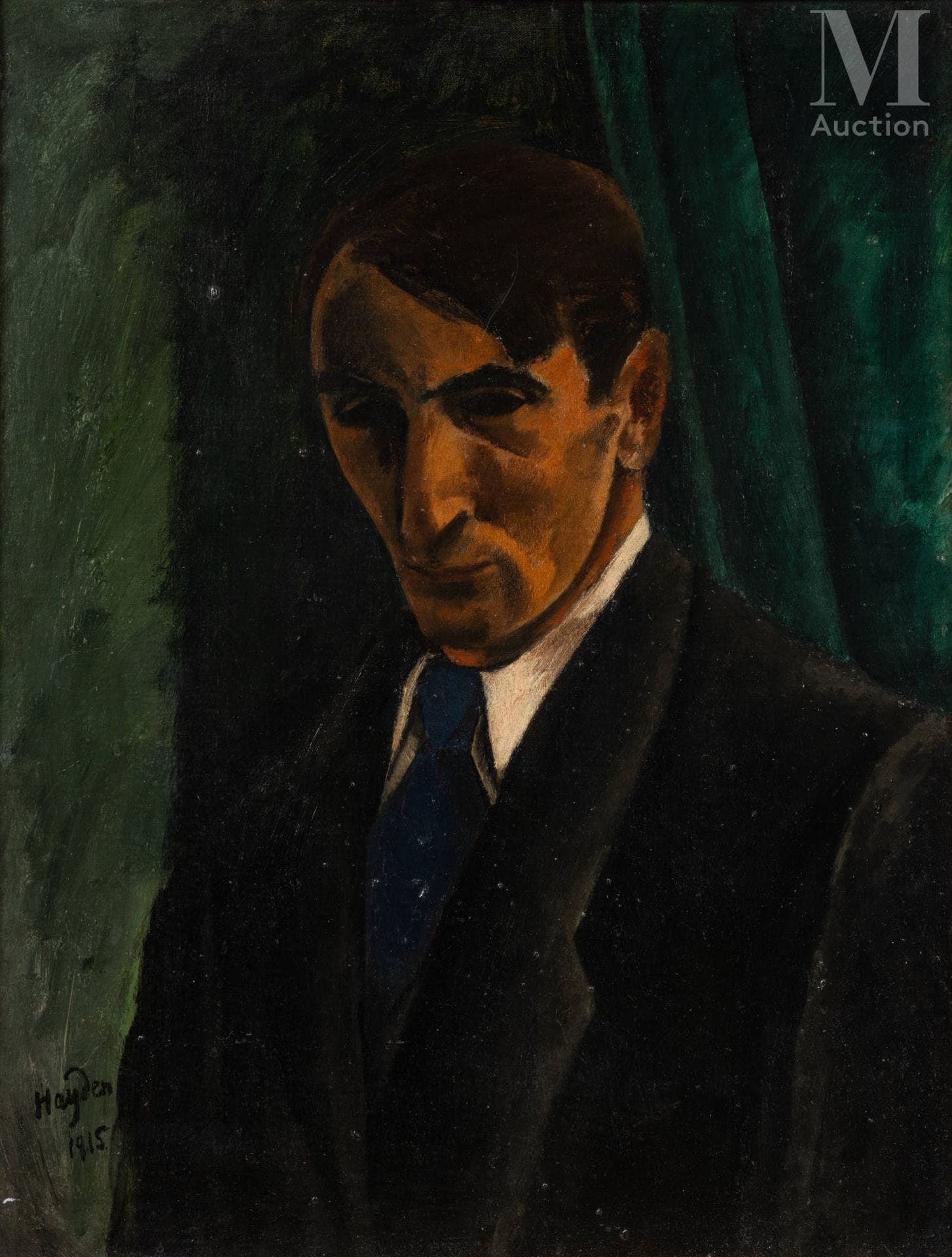 Henryk Hayden, Autoportrait du peintre (Autoportret malarza), olej na płótnie, 1915