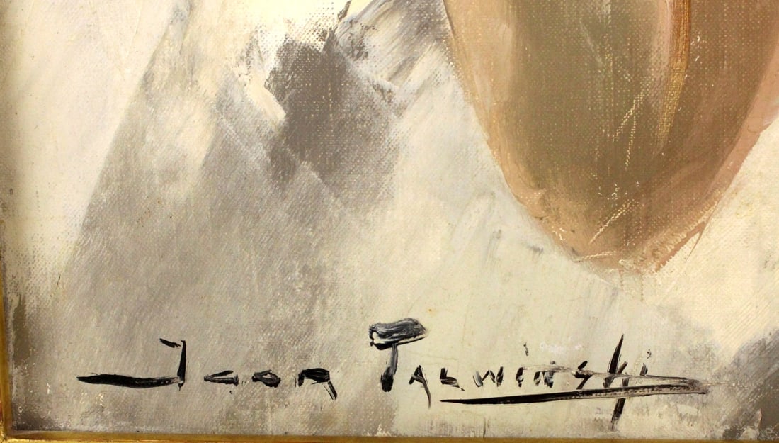 Igor Talwiński, Female Nude, sygnatura w lewym dolnym rogu