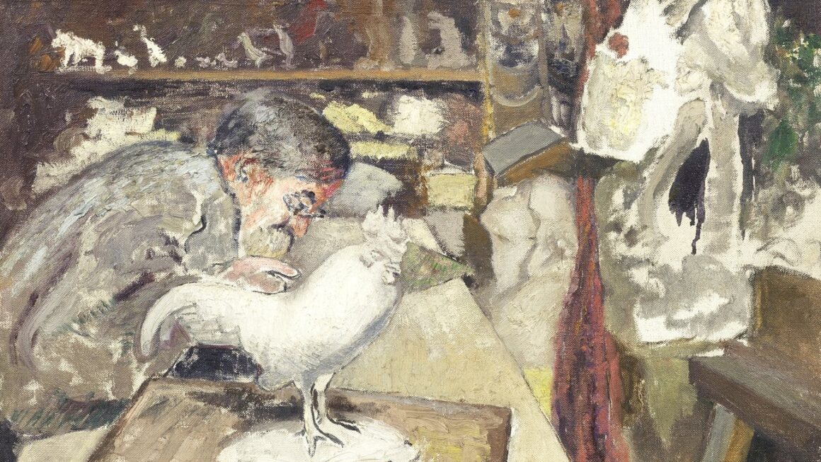 Mela Muter, Le sculpteur François Pompon dans son atelier, olej na płótnie, około 1925