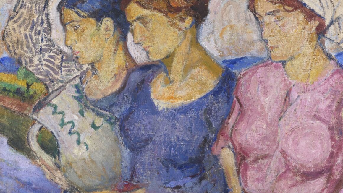 Mela Muter, Femmes sur les bords du Rhône à Avignon, olej na płótnie, około 1940