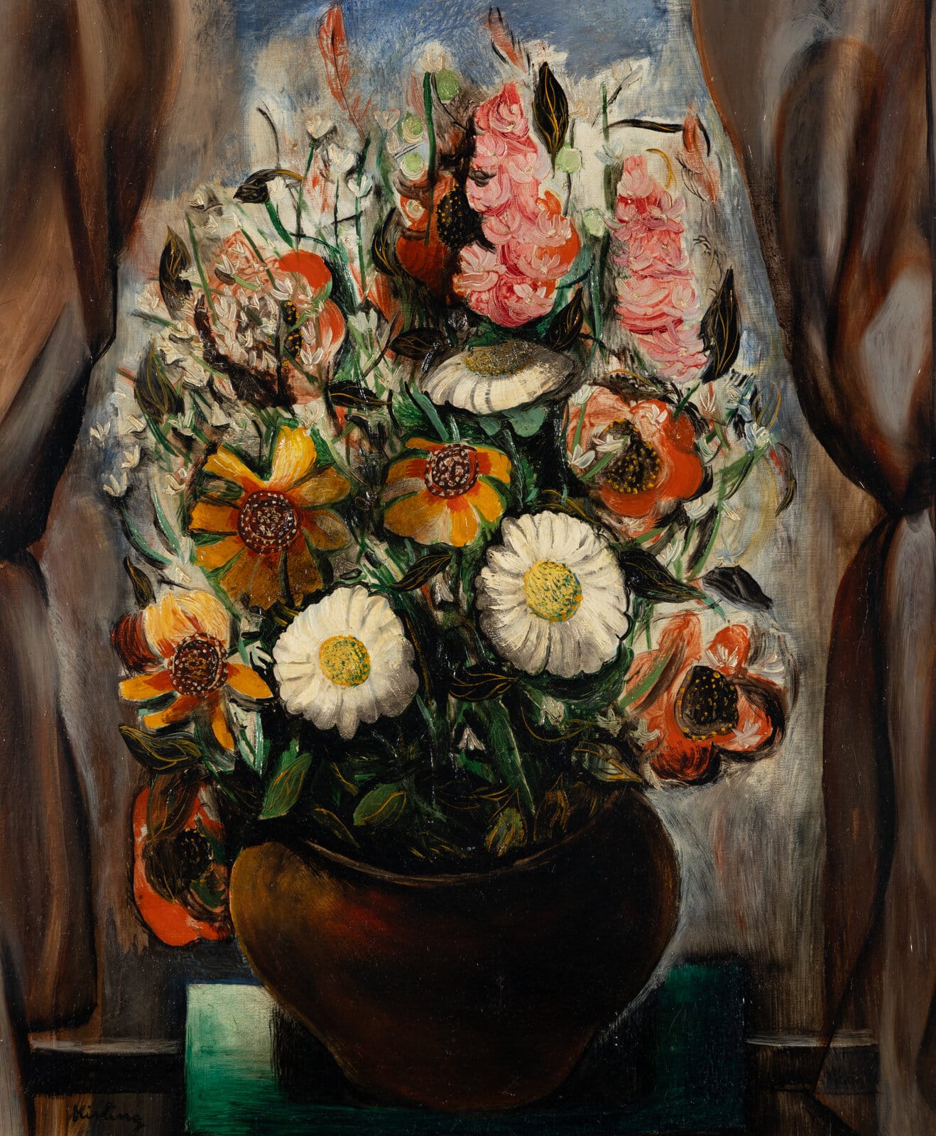 Mojżesz Kisling, Fleurs (Kwiaty), olej na płótnie, 1928