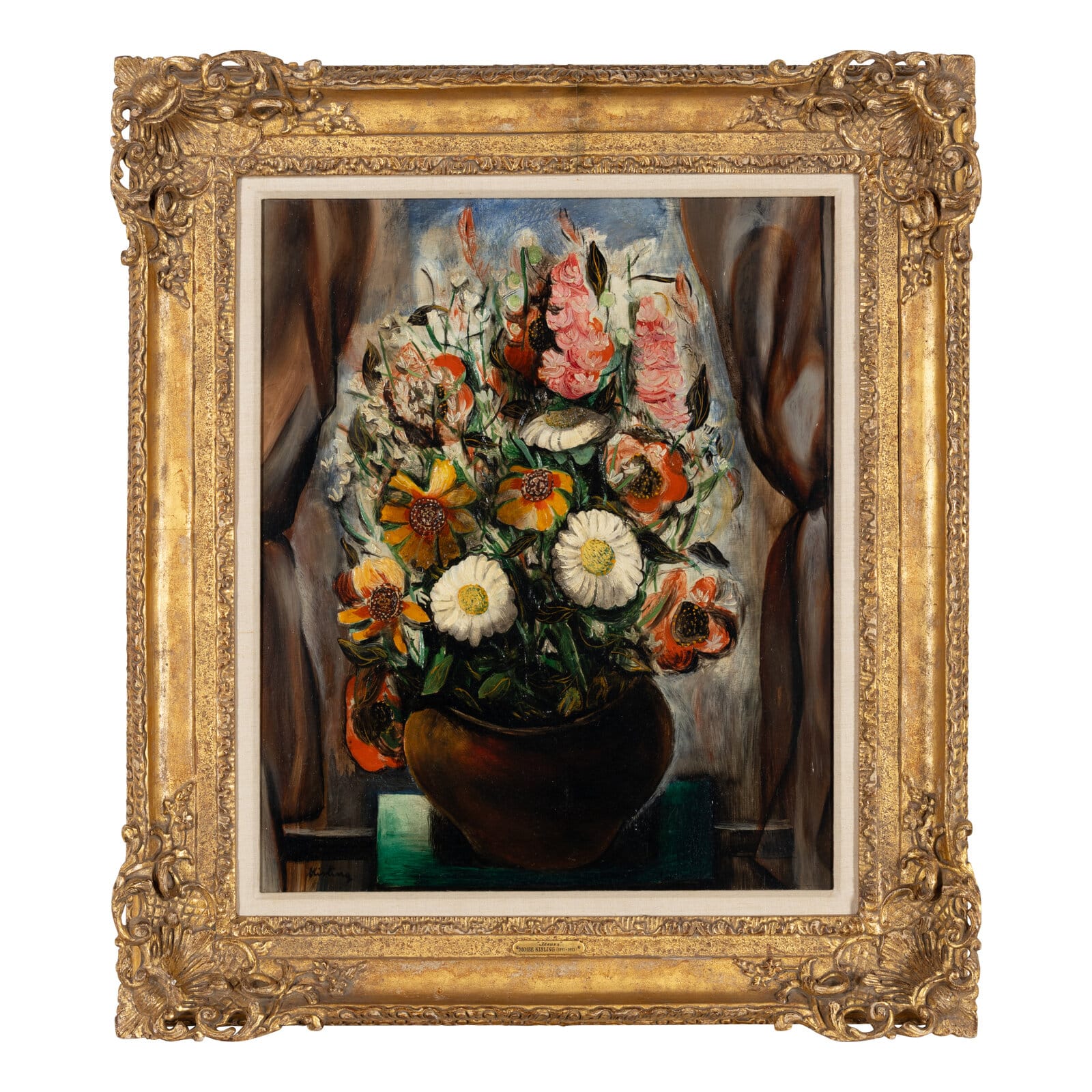 Mojżesz Kisling, Fleurs w złoconej, rzeźbionej ramie