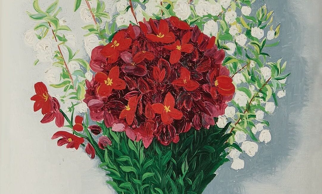 Mojżesz Kisling, Fleurs en vase bleu (Kwiaty w niebieskim wazonie), olej na płótnie, ok. 1938