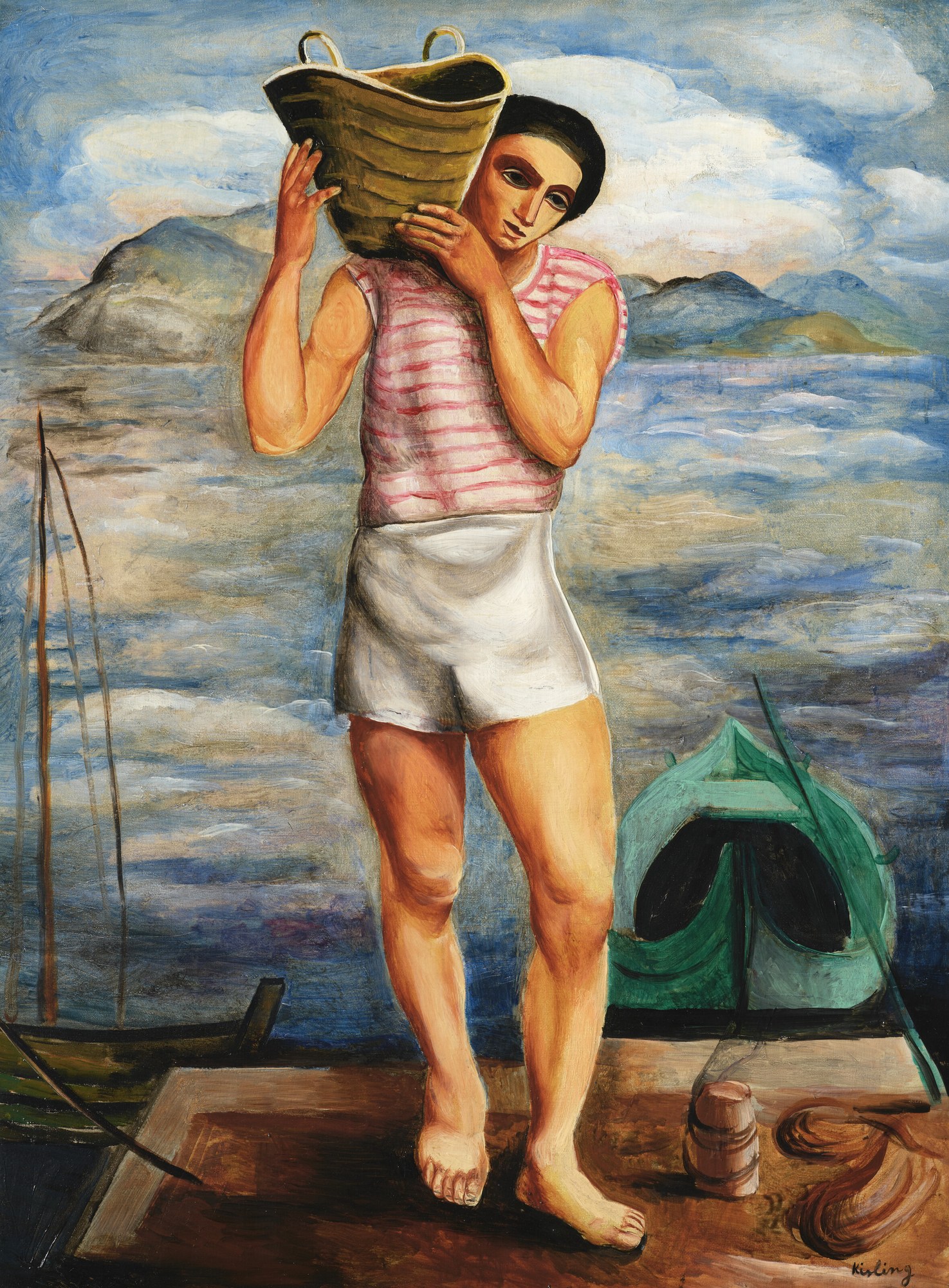 Mojżesz Kisling, Le Pêcheur (Rybak), olej na płótnie, około 1924