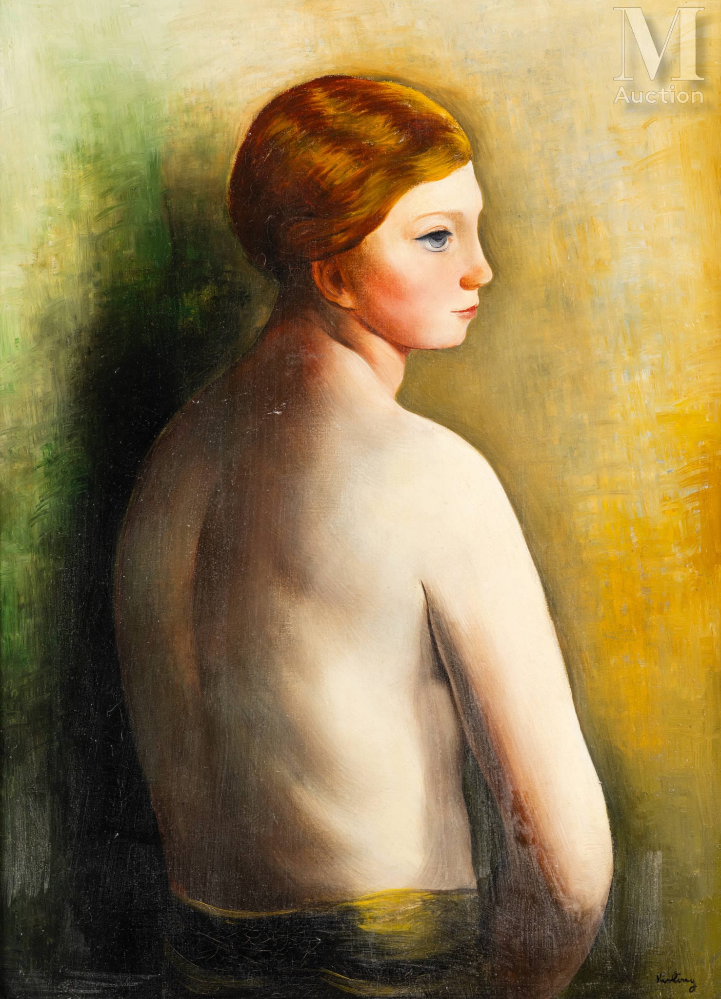 Mojżesz Kisling, Nu de dos (Akt z tyłu), olej na płótnie