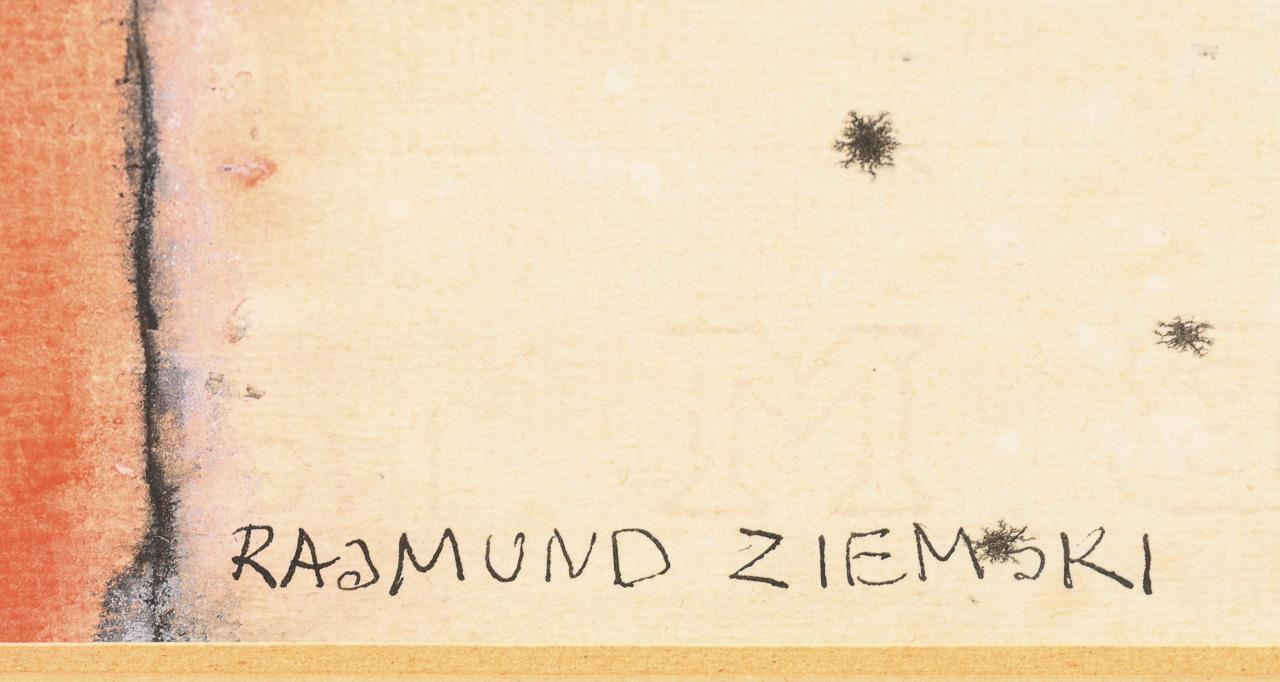 Rajmund Ziemski, Abstrakte Komposition, 1970, sygnatura na dole po lewej