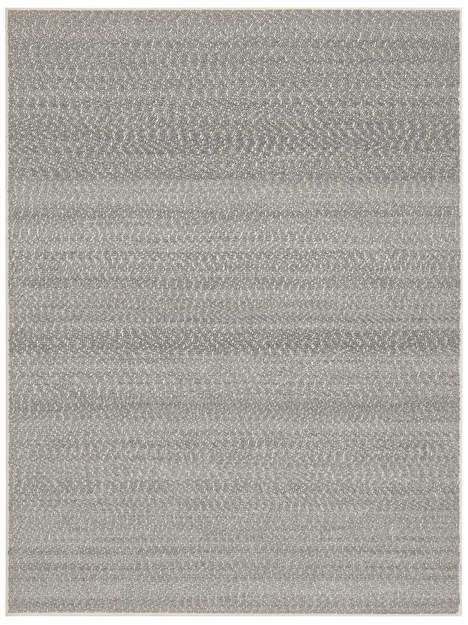Roman Opałka, OPALKA 1965/1 – ∞ Détail 105689 – 123294, Carte de voyage, tusz na papierze, 80 × 60 cm