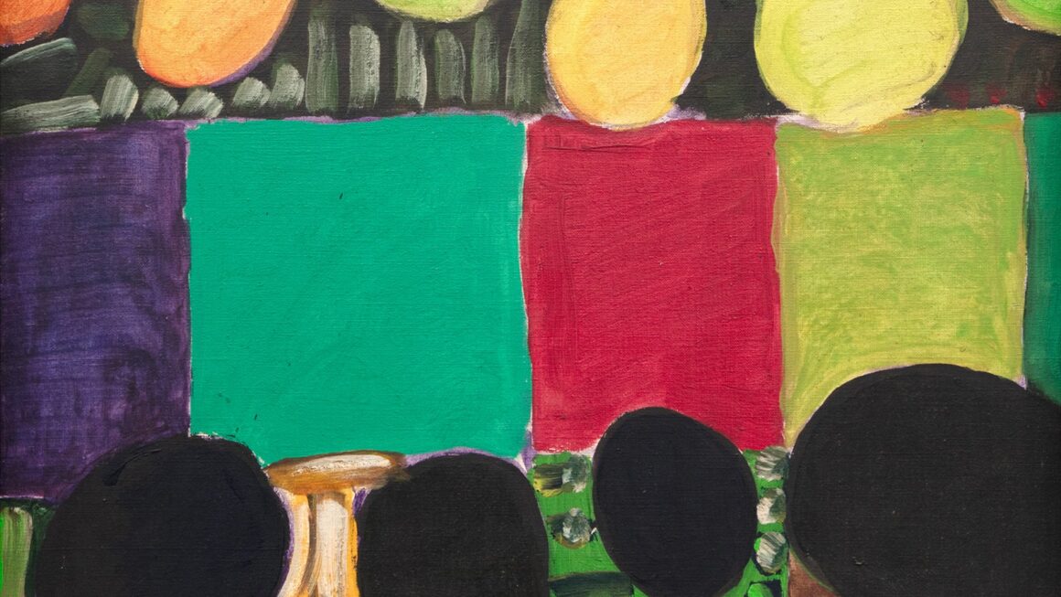Tadeusz Dominik, Pola, akryl na płótnie, 1977, 65 × 73 cm