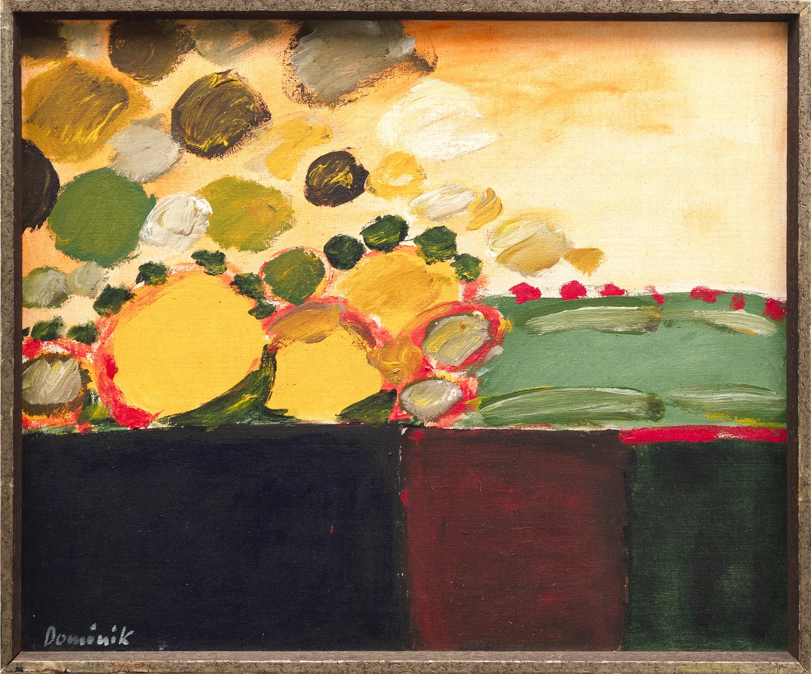 Tadeusz Dominik, Pejzaż, 1977, w ramie
