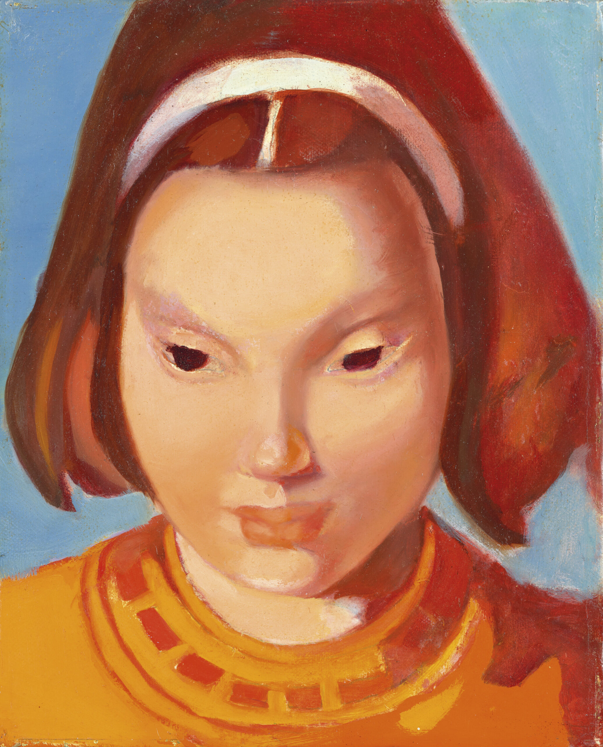 Tamara Łempicka, Portrait de petite fille III, olej na płótnie, ok. 1972